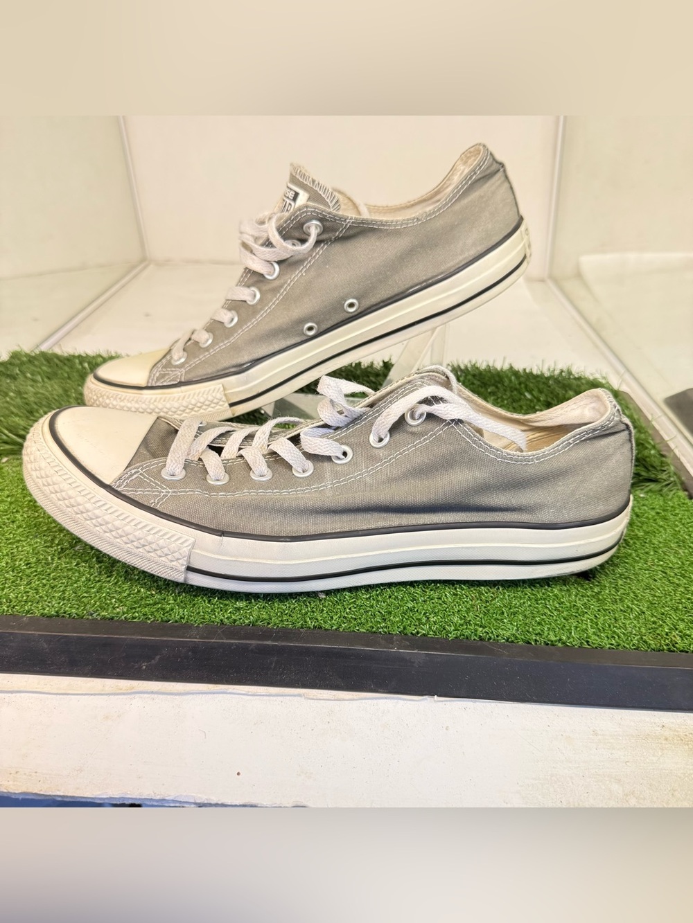Converse Low-Top Canvas Sneakers - Gray & White
